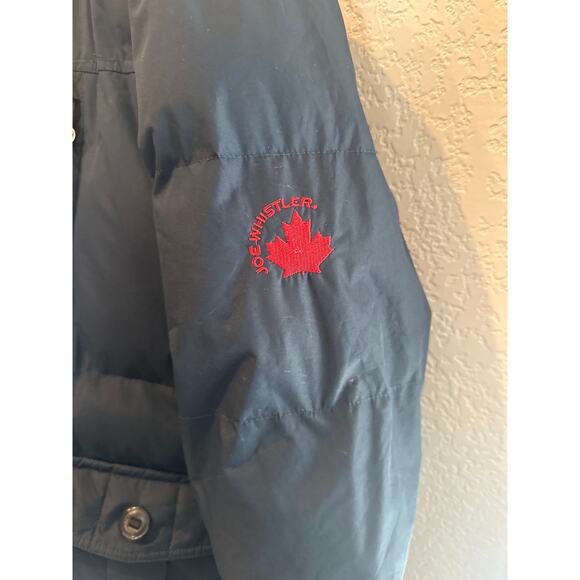 ⭐️ Men’s j. Whistler Black Puffer Winter Coat W / Faux Fur Size Medium - Picture 2 of 7